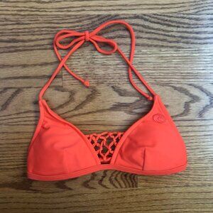Ripcurl triangle top- XS- bright red with slight orange undertone